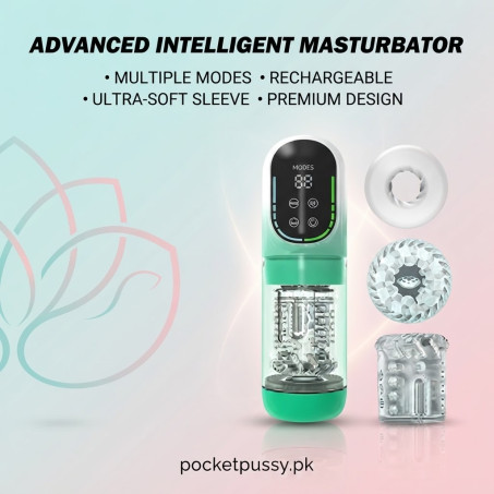 Best Transparent Sleeve Waterproof Oral Sex Cup with 7 Thrusting Rotating in Pakistan