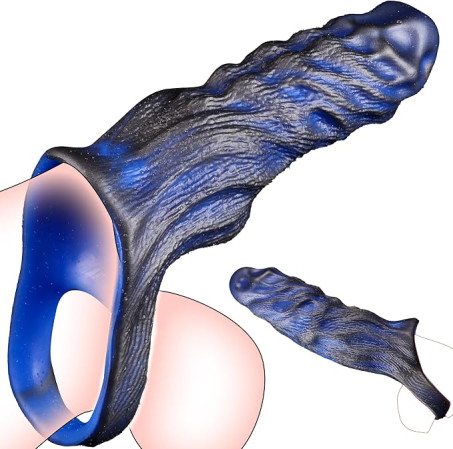 Fantasy Silicone Penis Sleeve Extender with Support Ring