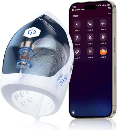 2-in-1 Waterproof Male Vibrator & Penis Trainer with APP Control