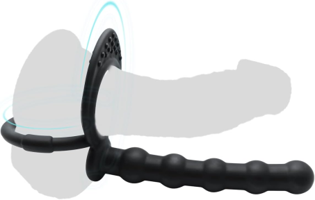 Silicone Anal Plug With Penis Ring,Anal Beads With Cock Ring