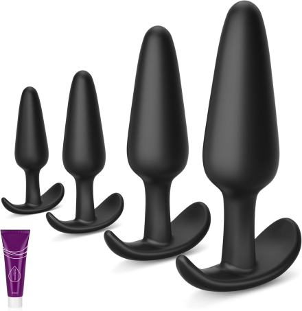 4PCS Silicone Anal Butt Plug Set