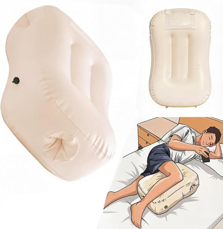 3-Hole Inflatable Sex Positioning Pillow & Masturbator Mount Holder