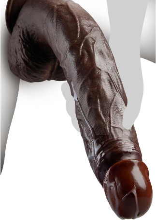 12 Inch Black Realistic Dildo Feels Like Skin
