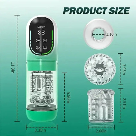 Best Transparent Sleeve Waterproof Oral Sex Cup with 7 Thrusting Rotating