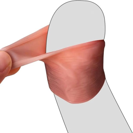 Silicone Foreskin Penis Sleeve Extension with Comfort Ring Set