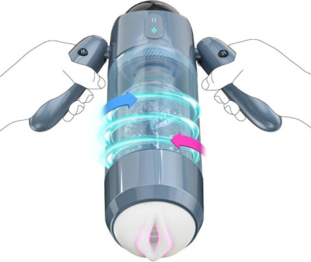 3-in-1 Thrusting, Rotating & Vibrating Automated Male Masturbator Machine
