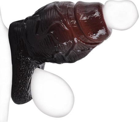 Realistic Liquid Silicone Open-End Thickened Penis Sleeve and Ring