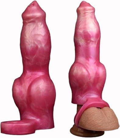 Realistic Liquid Silicone Fantasy Knot Extended Penis Sleeve and Ring