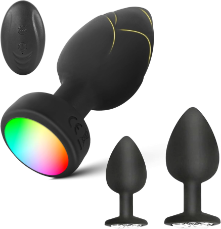 Anal Plug Vibrator with 3Pcs Butt Plug