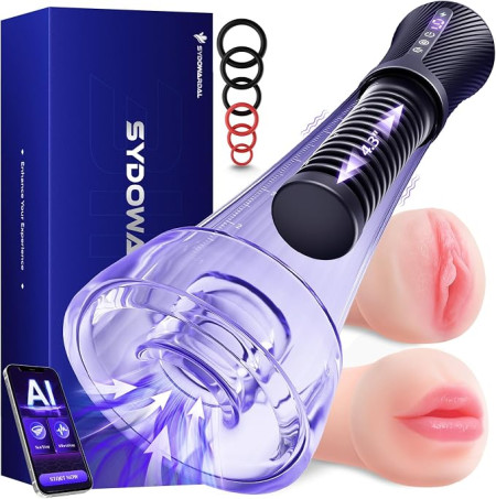 3-in-1 Smart AI App-Controlled Suction Pump & Glans Training Masturbator