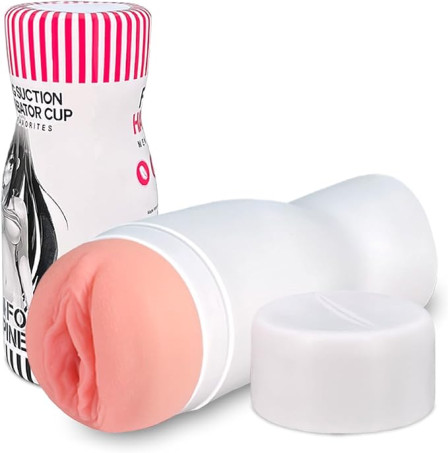 Realistic Labia Textured TPE Detachable Male Masturbator Cup