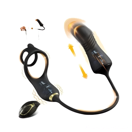 Thrusting Prostate Massager Vibrating Penis Ring