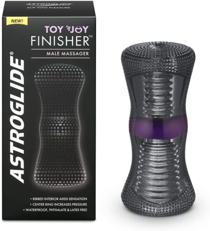 Astroglide Toy 'n Joy FINISHER Dual-Chamber TPE Pocket Stroker