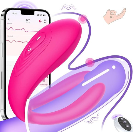 Multi-Motor Wearable Remote and App-Controlled Couples Vibrator