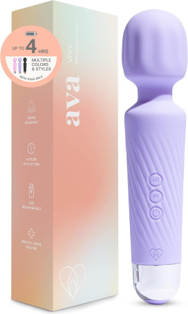 Ava Versatile Rechargeable Medical-Grade Silicone Wand Vibrator