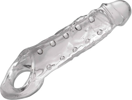 Size Matters Clear Ample Penis Extender Sleeve with Stretchy Ball Strap