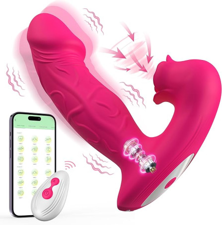 App and Remote-Controlled Wearable Clitoral Sucking and G-Spot Vibrator