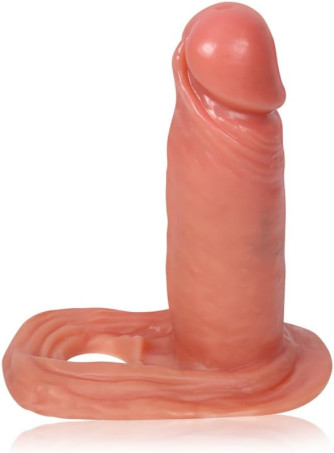 SXOVO Liquid Silicone Penis Sleeve Extender with Support Ring