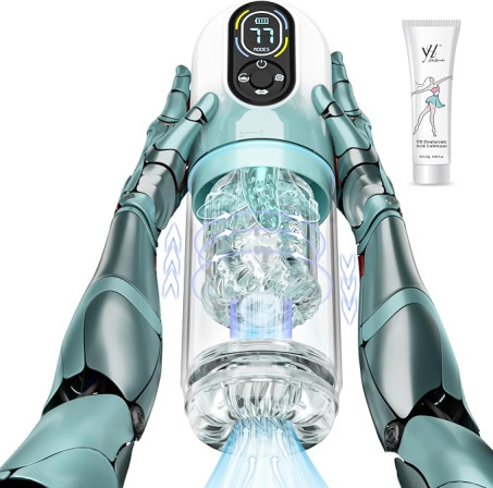 5-in-3 Automatic Male Masturbator with Thrusting, Vibration & Suction