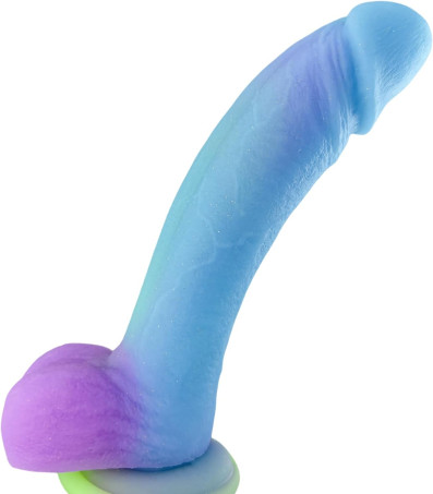 SHIJICAT 8.5 Inch Soft Bent Realistic Silicone Dildos