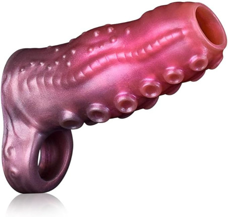 Textured Monster Liquid Silicone Penis Sleeve and Extender
