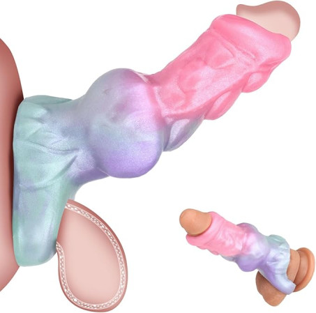 Silicone Knot Penis Extension Sleeve with Open-End Design