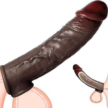 Realistic Liquid Silicone Penis Extender and Cock Sleeve