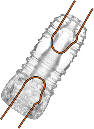 Dual-Entry Transparent TPE Double-Ended Male Masturbator Cup