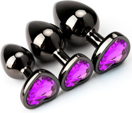 HISIONLEE Anal Plug 3PCS Sex Toys Anal Training Set Metal