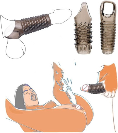 2-Pack Textured Penis Sleeve and Cock Ring Set