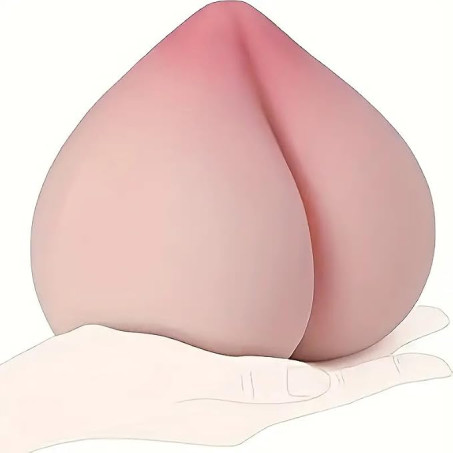 3D Realistic Anal Channel Peach Grip TPE Male Masturbator