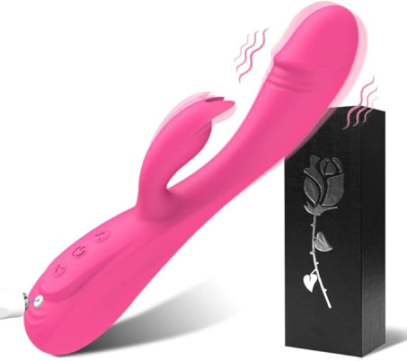 Dual-Motor Liquid Silicone Rabbit Vibrator with 49 Vibration Modes