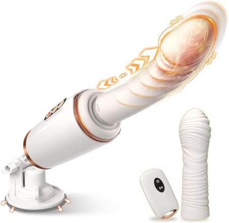 UTIMI Dual-Head Thrusting and Heating Sex Machine with Suction Base