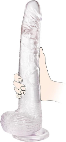 Big Dildo, 11.61 Inch Clear Dildos