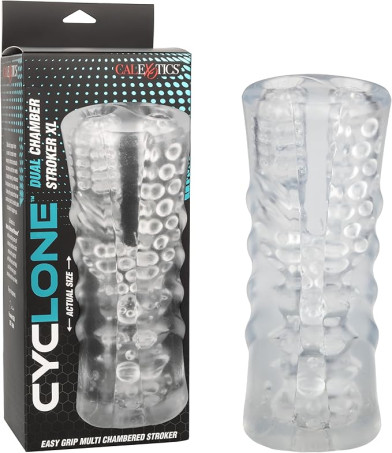 1.9 lbs Heavy-Duty Transparent Dual-Chamber Open-Ended Stroker