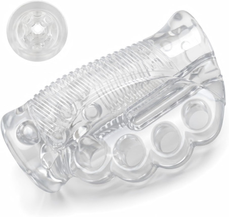 Open-Ended TPE Male Masturbator Sleeve with Finger Grips