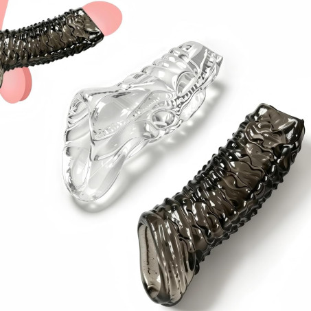 Elite Textured Performance & Girth-Enhancing Cock Ring Sleeve