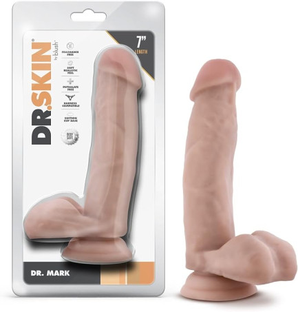7-Inch Triple-Density Realistic PVC Dildo with Suction Base and Testicles