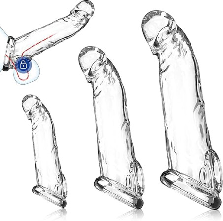 Product Name 3-Piece Reusable Penis Sleeve Set with Integrated Cock Rings
