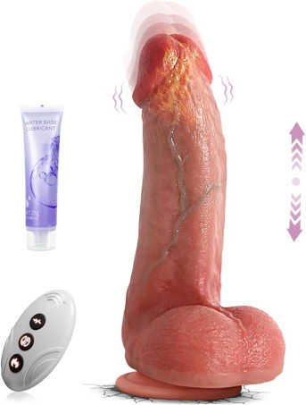 3-in-1 Thrusting and Heating Realistic Silicone Dildo