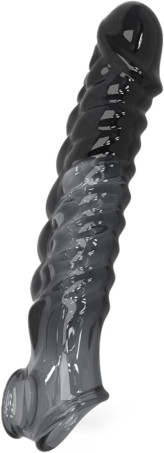 Extra-Large TPE Penis Extender Sleeve with Solid Tip