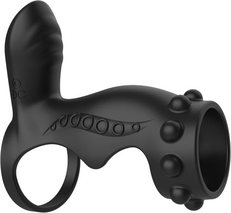 Rechargeable Vibrating Penis Sleeve for Couples – Silicone Cock Sleeve
