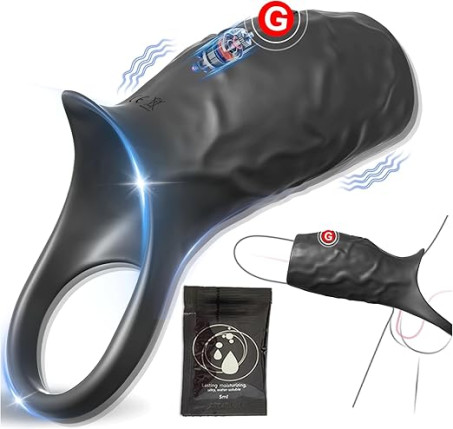 All-Liquid Silicone Vibrating Penis Sleeve & Cock Ring for Couples