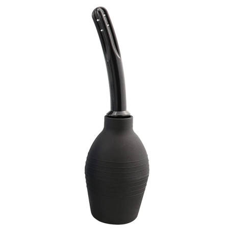 Black Anal Douche with Curved Nozzle