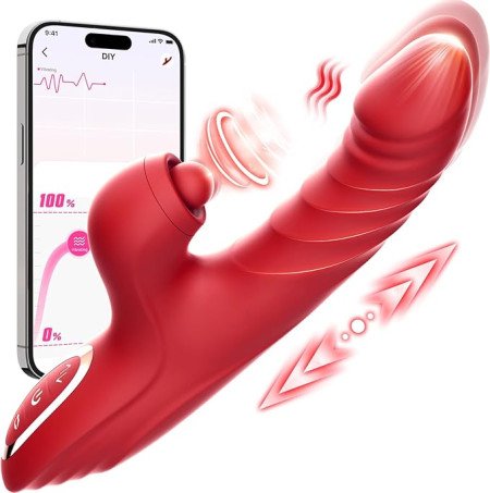 4-in-1 Multi-Mode Rabbit Vibrator with Thrusting and Sucking