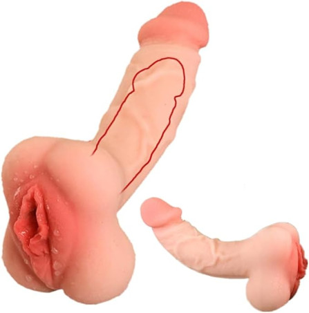 7-Inch Realistic TPE Penis Sleeve and Pocket Masturbator