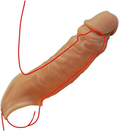 Silicone Penis Sleeve Extender with Comfort Support Ring